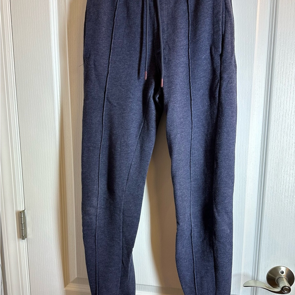 Navy Sweatpants with Elastic Cuffs
